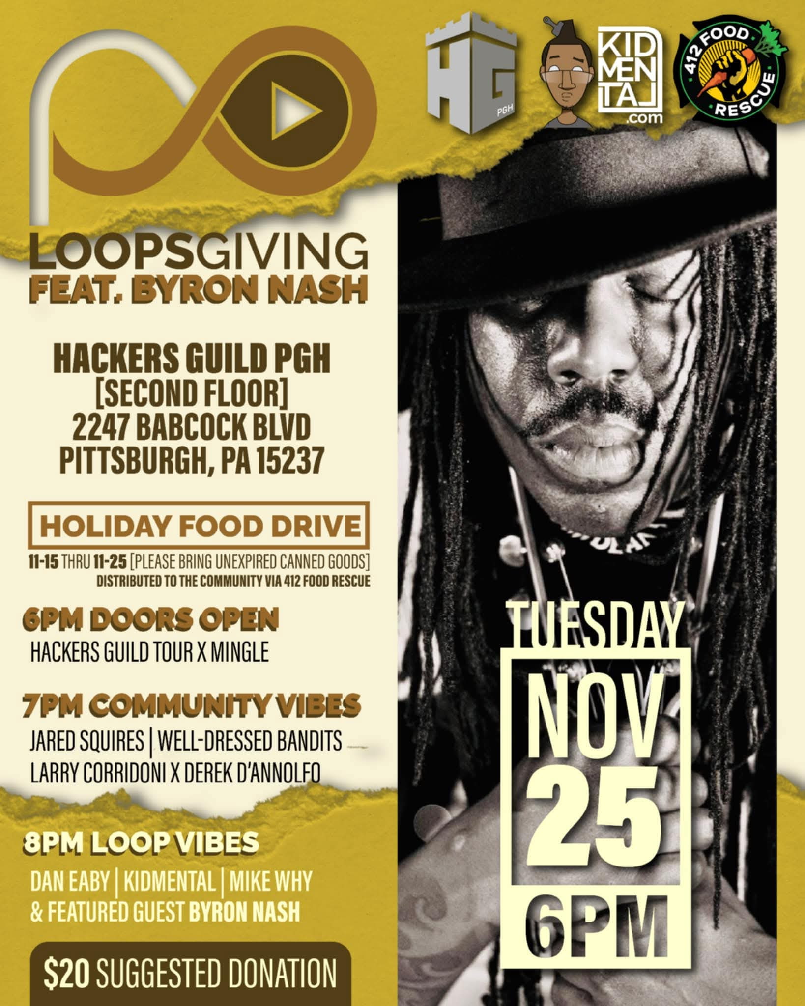 Joshua Sager will be performing at Hackers Guild PGH with Byron Nash on Nov 25t. Event starts at 6pm